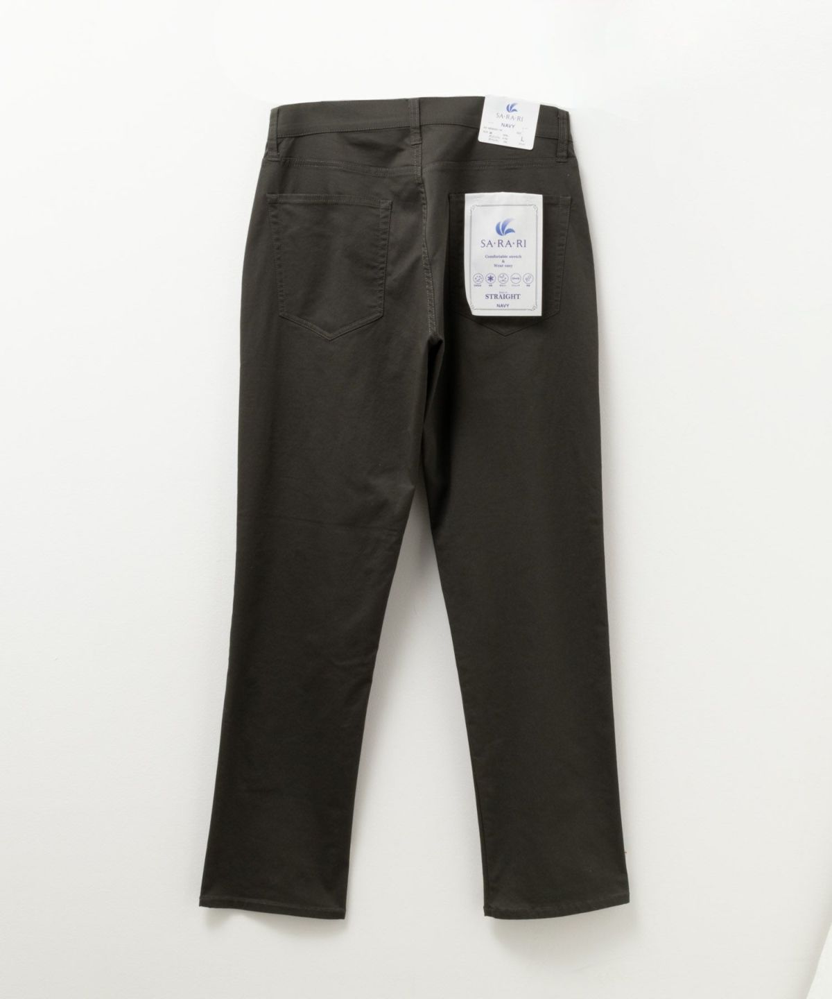 NAVY SARARI 裏メッシュドビーCOOLストレートパンツ メンズ