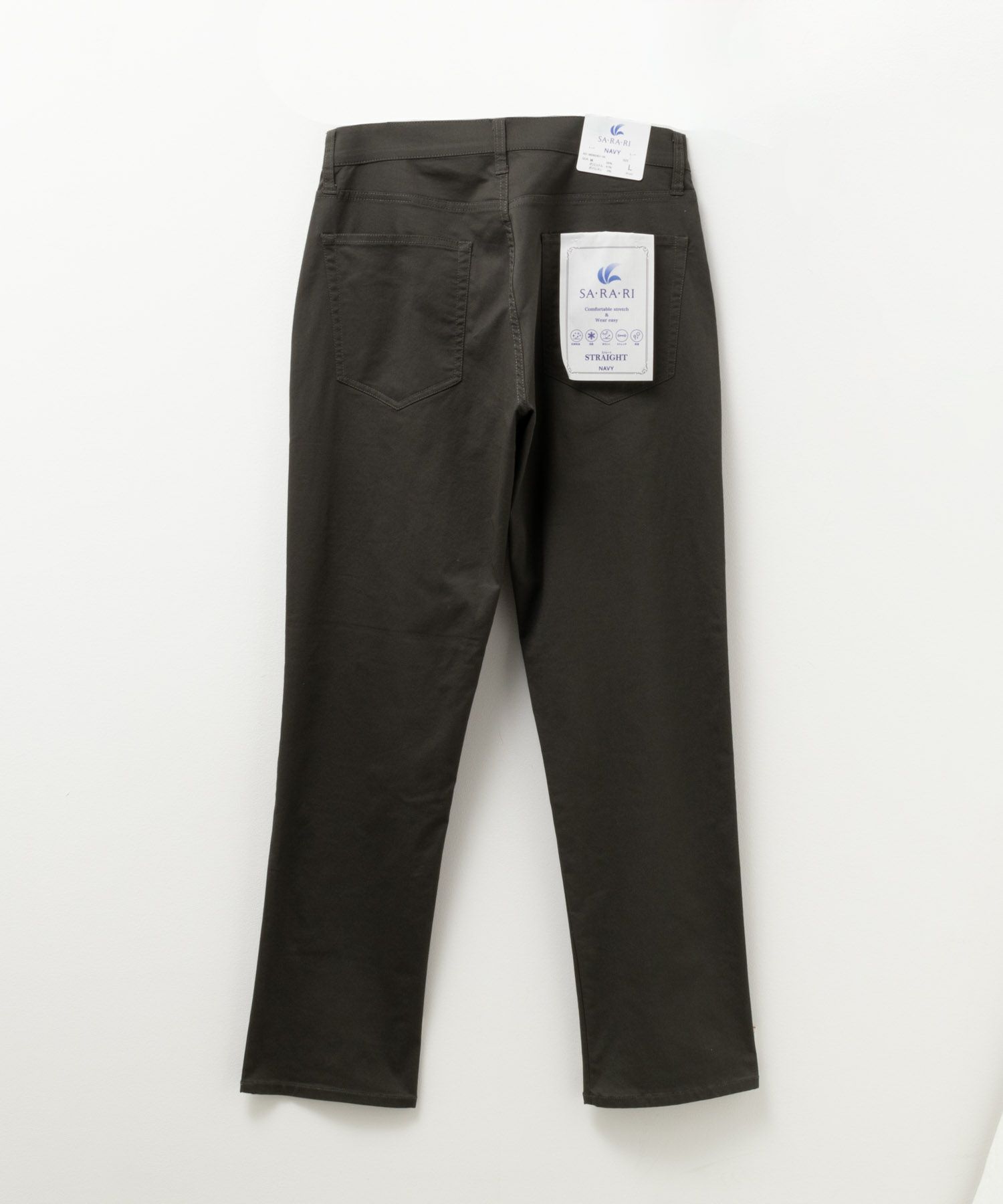 NAVY SARARI 裏メッシュドビーCOOLストレートパンツ メンズ