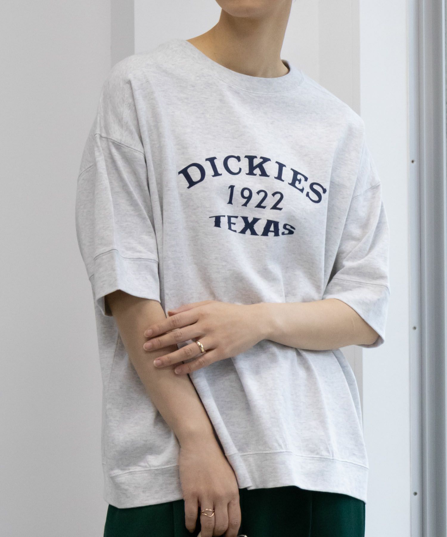 Dickies  切替えルーズシルエットTシャツ レディース メール便 対応商品商品画像-2