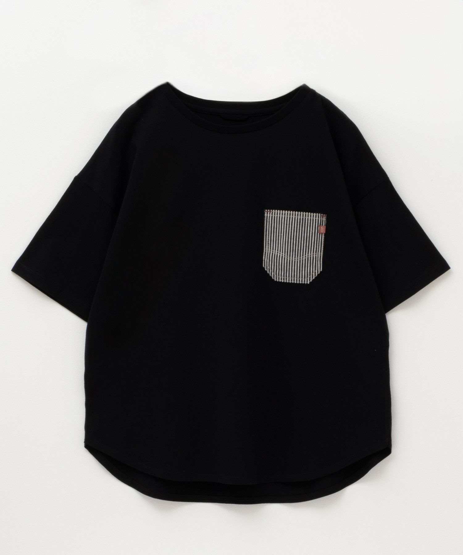 C17  デニムラウンド胸ポケットTシャツ レディース メール便 対応商品商品画像-9