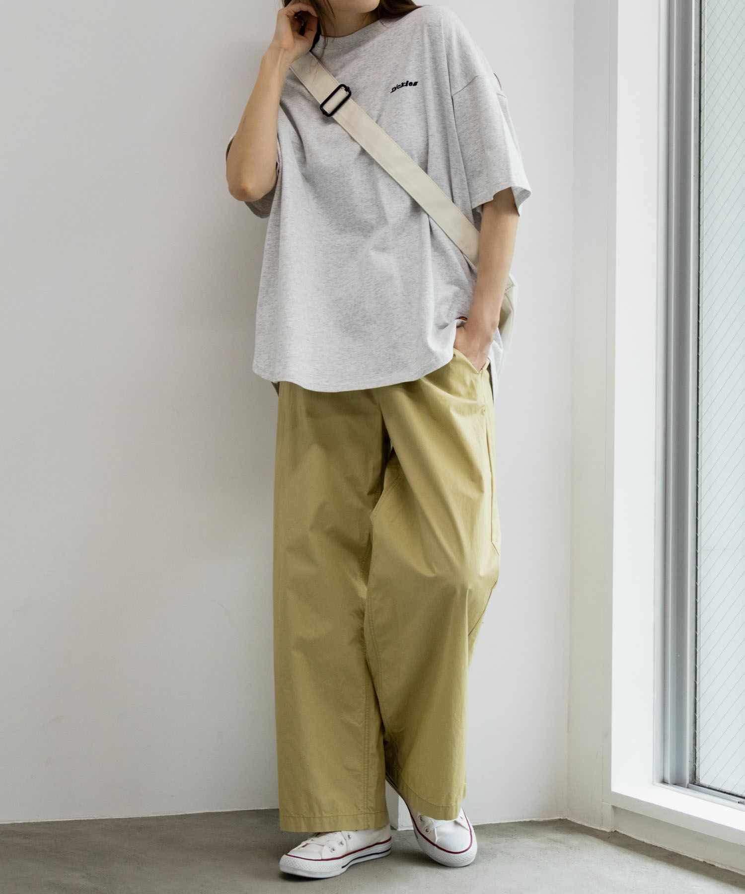 Dickies コットンダンプワイドパンツ レディース