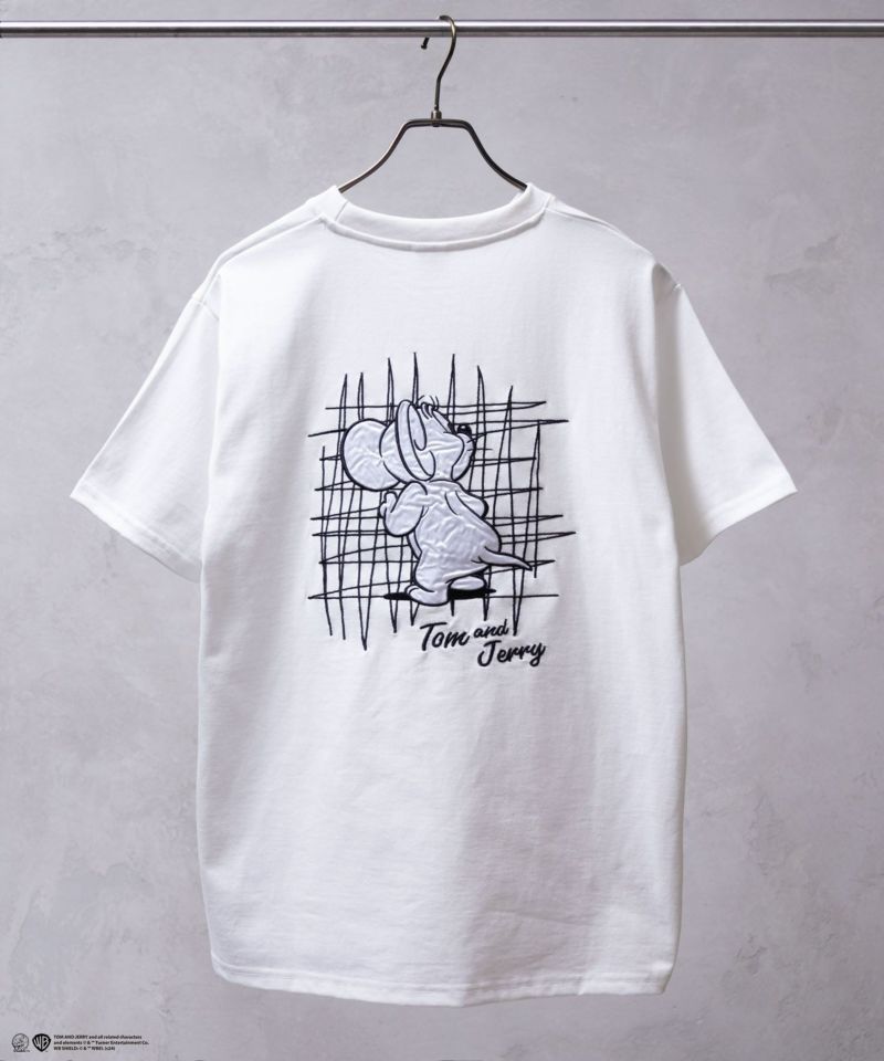 Tom and Jerry サテンアップリケTシャツ メンズ ネコポス 対応商品商品画像-1
