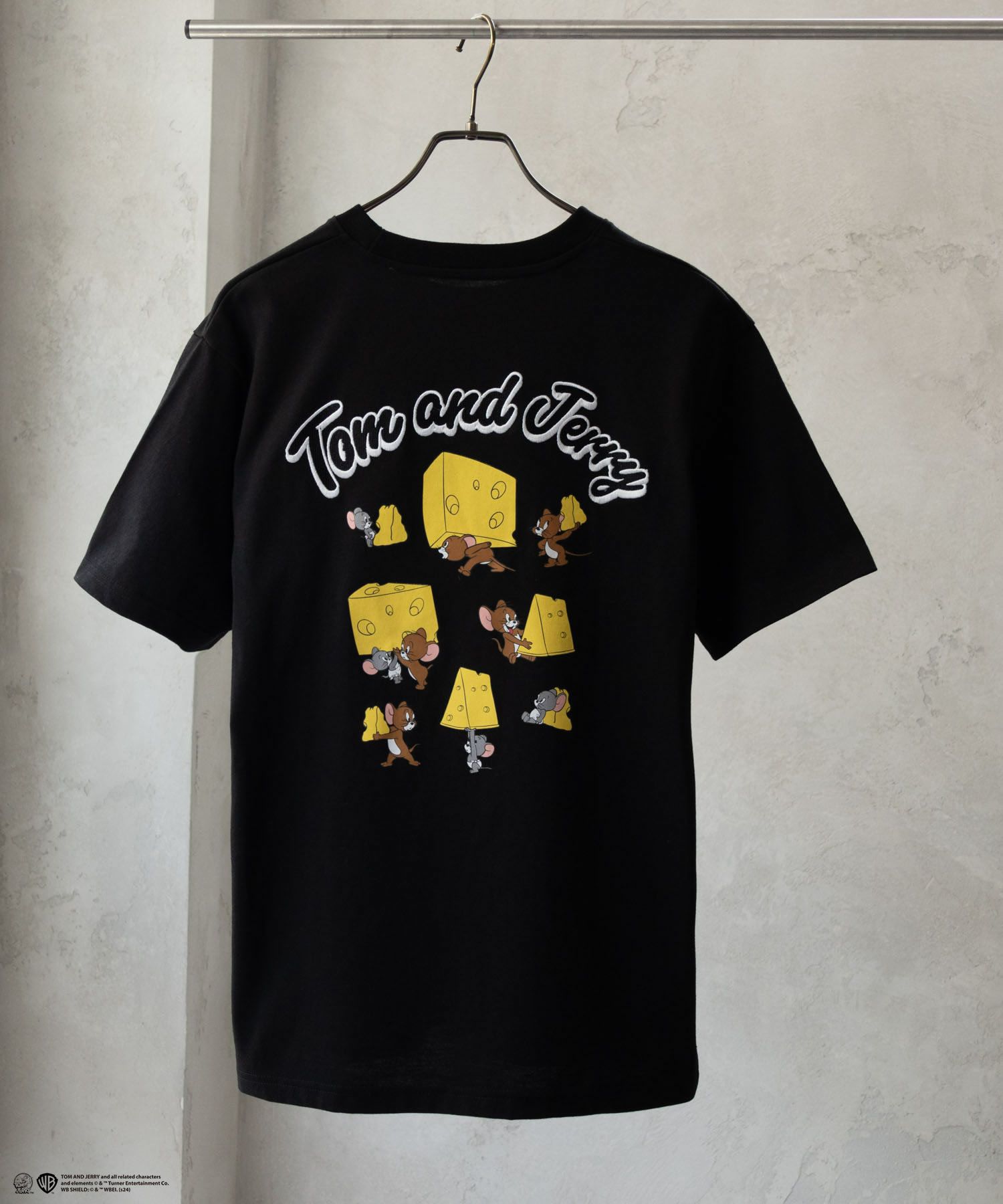 Tom and Jerry バックプリントロゴ刺繍Tシャツ メンズ ネコポス 対応商品