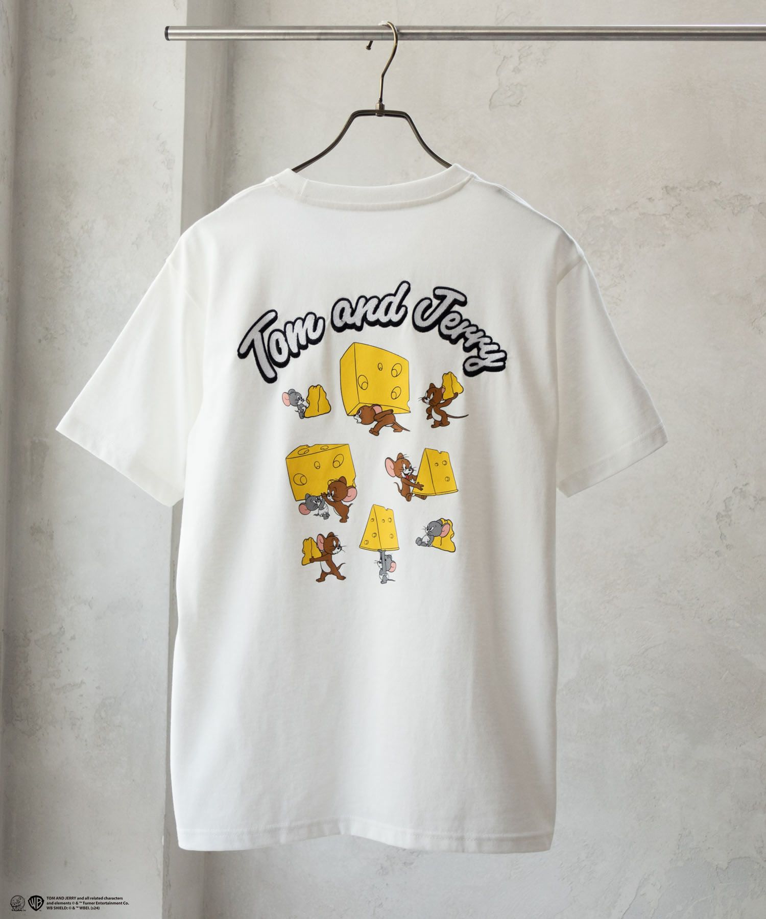 Tom and Jerry バックプリントロゴ刺繍Tシャツ メンズ メール便 対応商品商品画像-3