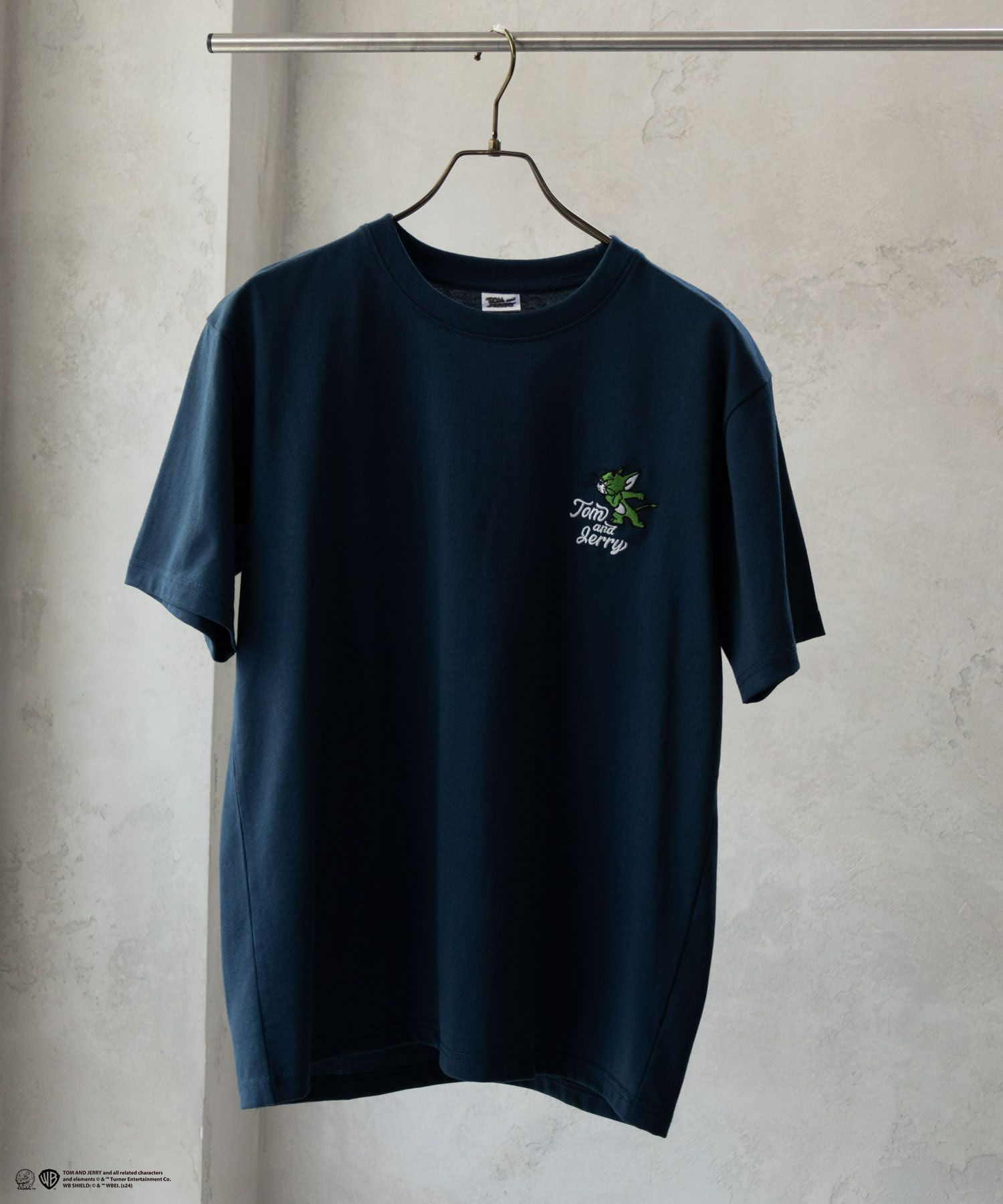 Tom and Jerry バックプリントロゴ刺繍Tシャツ メンズ ネコポス 対応商品