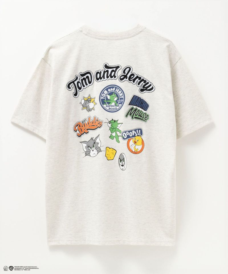 Tom and Jerry バックプリントロゴ刺繍Tシャツ メンズ メール便 対応商品商品画像-14