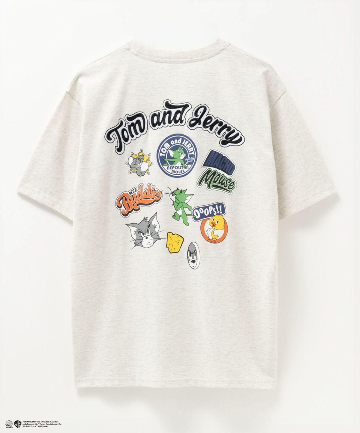 Tom and Jerry バックプリントロゴ刺繍Tシャツ メンズ ネコポス 対応商品