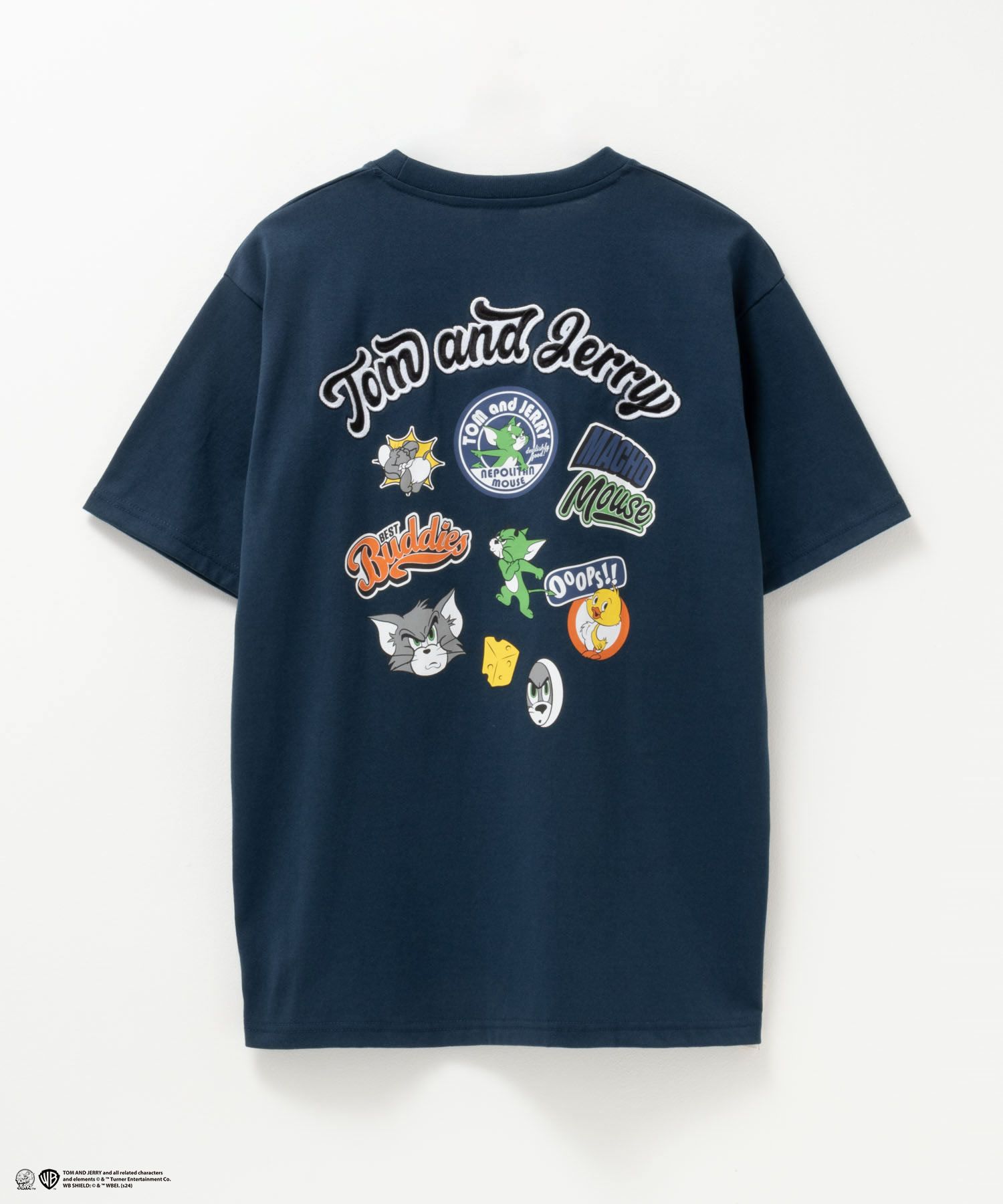 Tom and Jerry バックプリントロゴ刺繍Tシャツ メンズ 