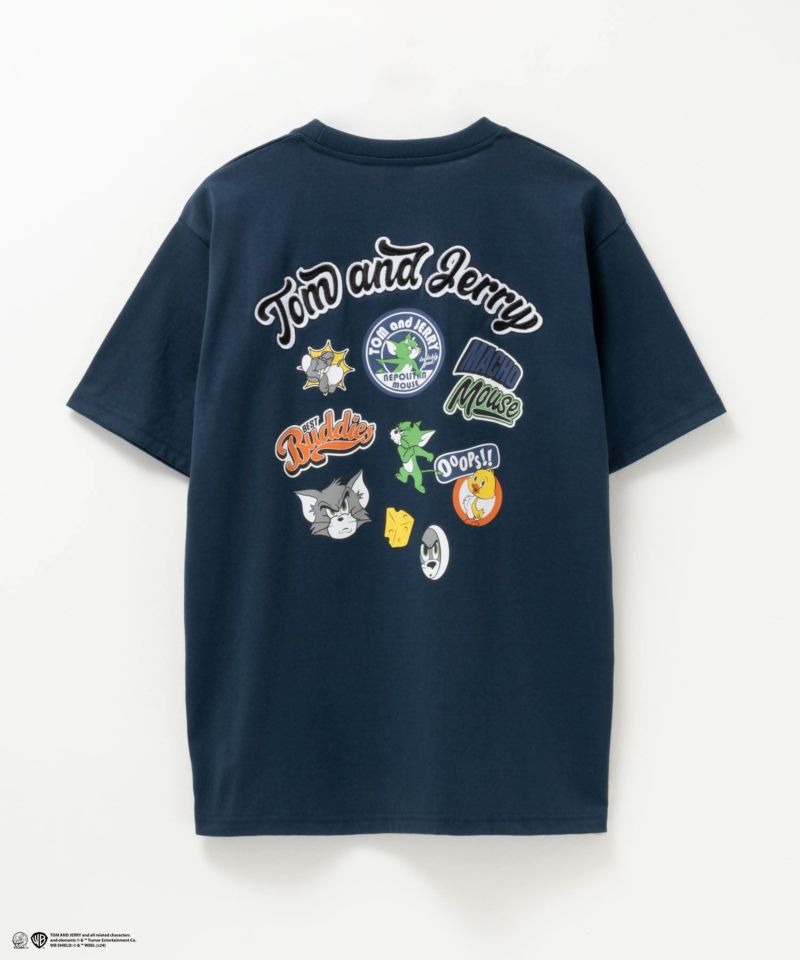 Tom and Jerry バックプリントロゴ刺繍Tシャツ メンズ メール便 対応商品商品画像-16