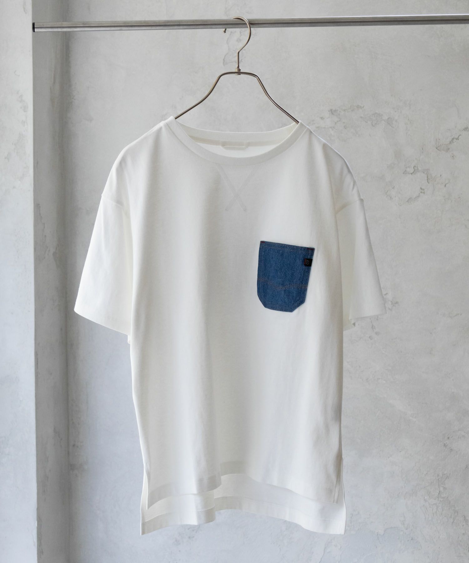 C17  デニムポケットTシャツ レディース メール便 対応商品商品画像-1