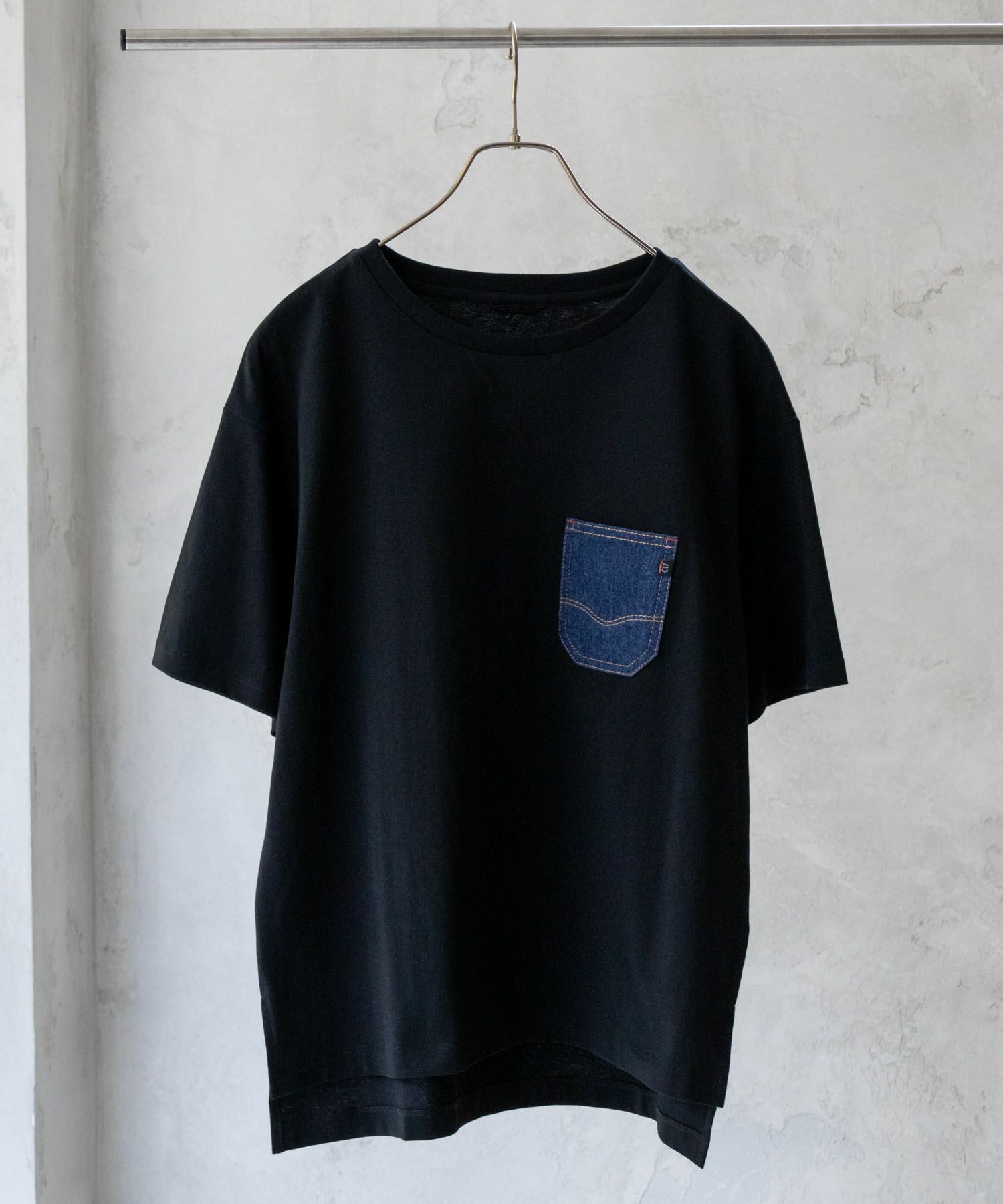 C17  デニムポケットTシャツ レディース メール便 対応商品商品画像-3