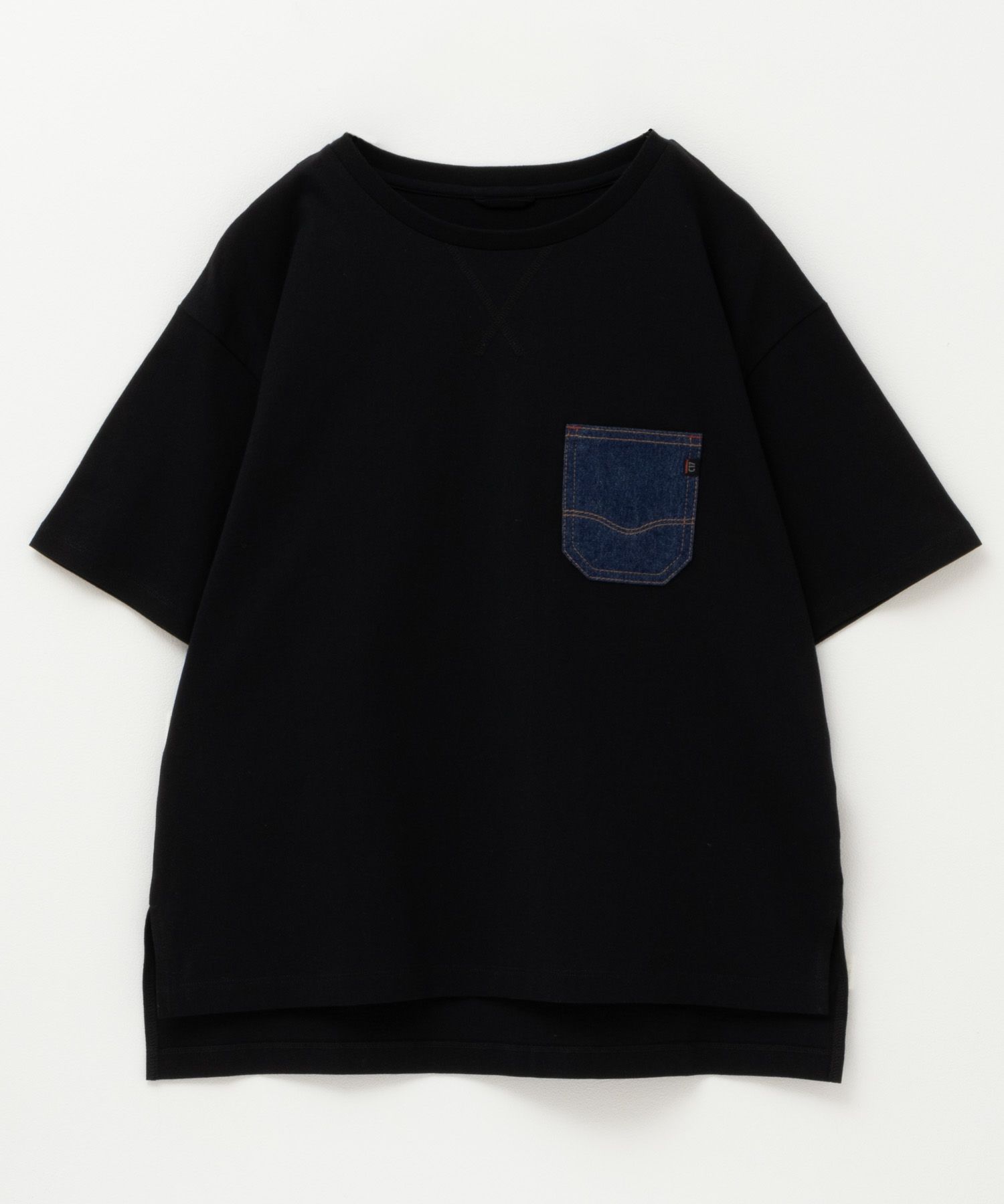 C17  デニムポケットTシャツ レディース メール便 対応商品商品画像-8