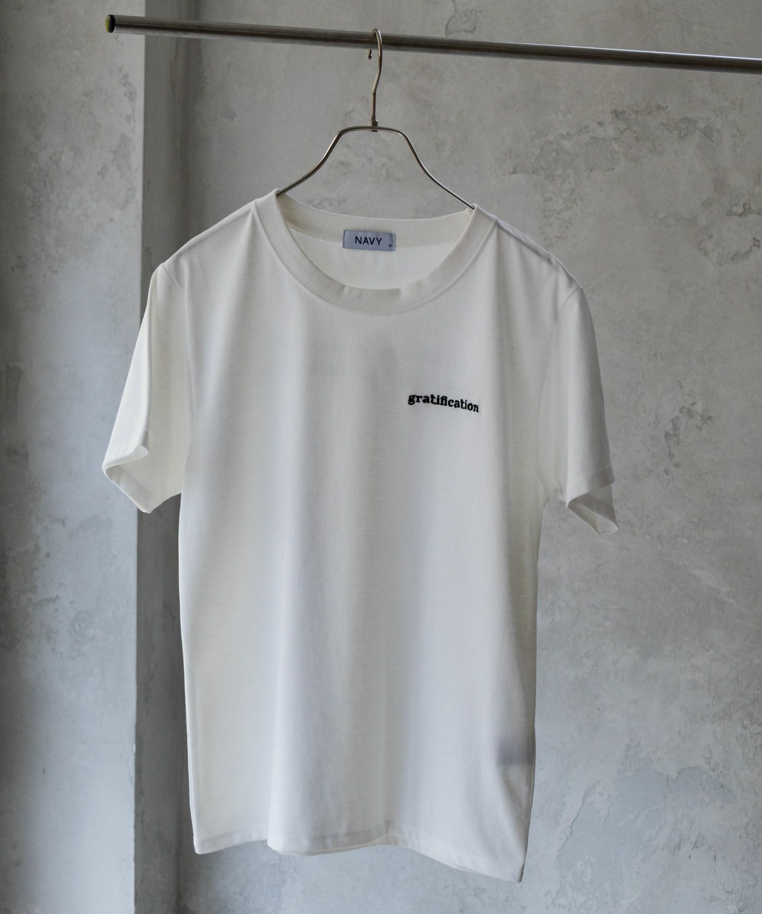 NAVY  刺繍Tシャツ レディース メール便 対応商品商品画像-1
