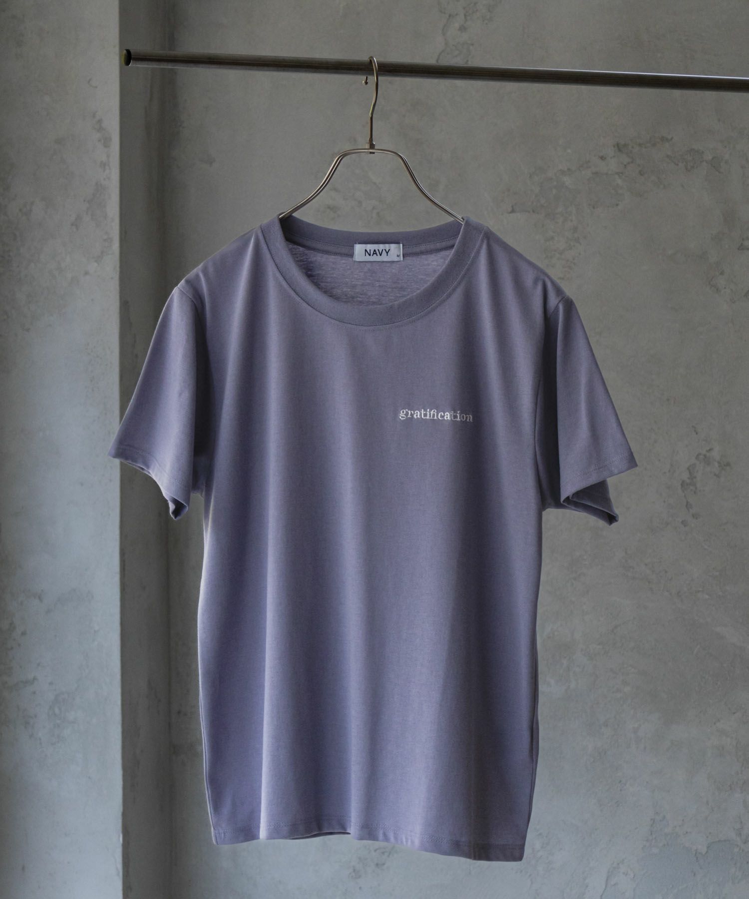 NAVY  刺繍Tシャツ レディース メール便 対応商品商品画像-3