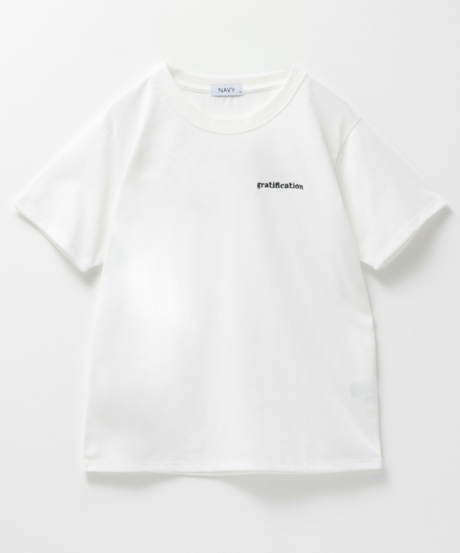 NAVY  刺繍Tシャツ レディース メール便 対応商品商品画像-4