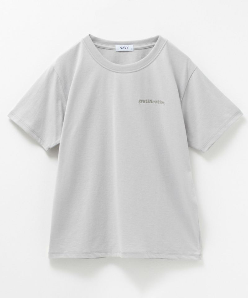 NAVY  刺繍Tシャツ レディース メール便 対応商品商品画像-6