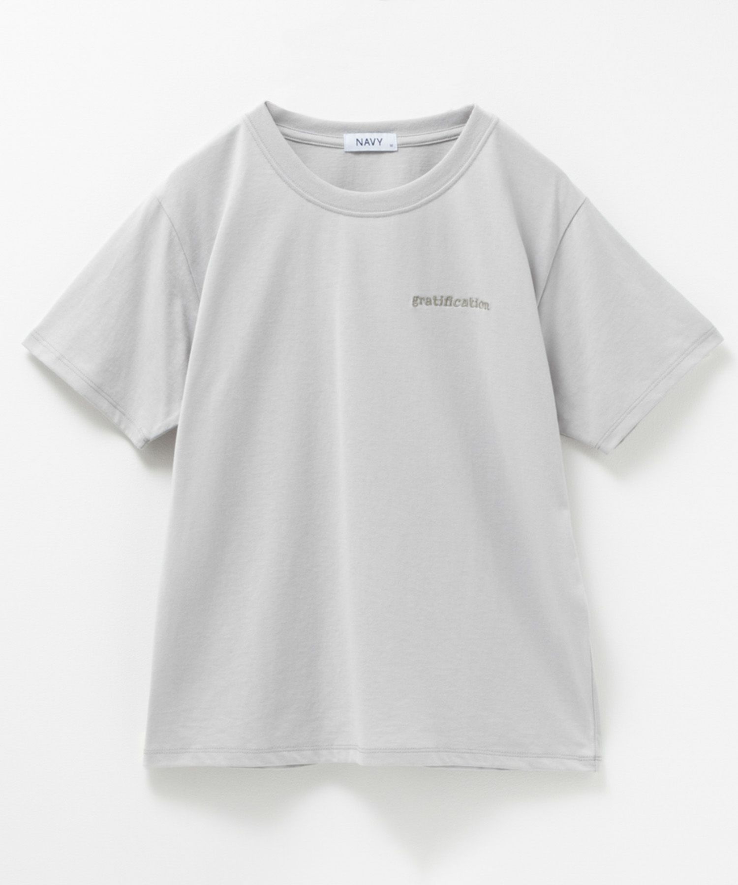 NAVY  刺繍Tシャツ レディース メール便 対応商品商品画像-6