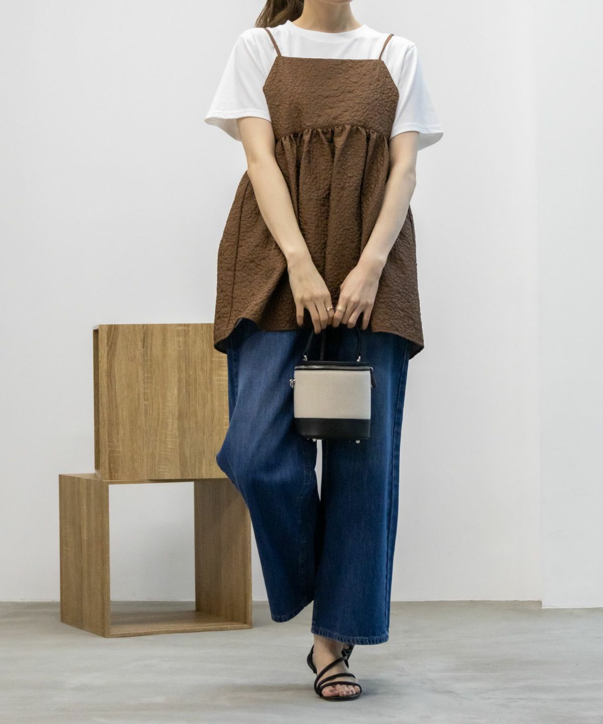 EDWIN essentials ローウエストワイドパンツ レディース