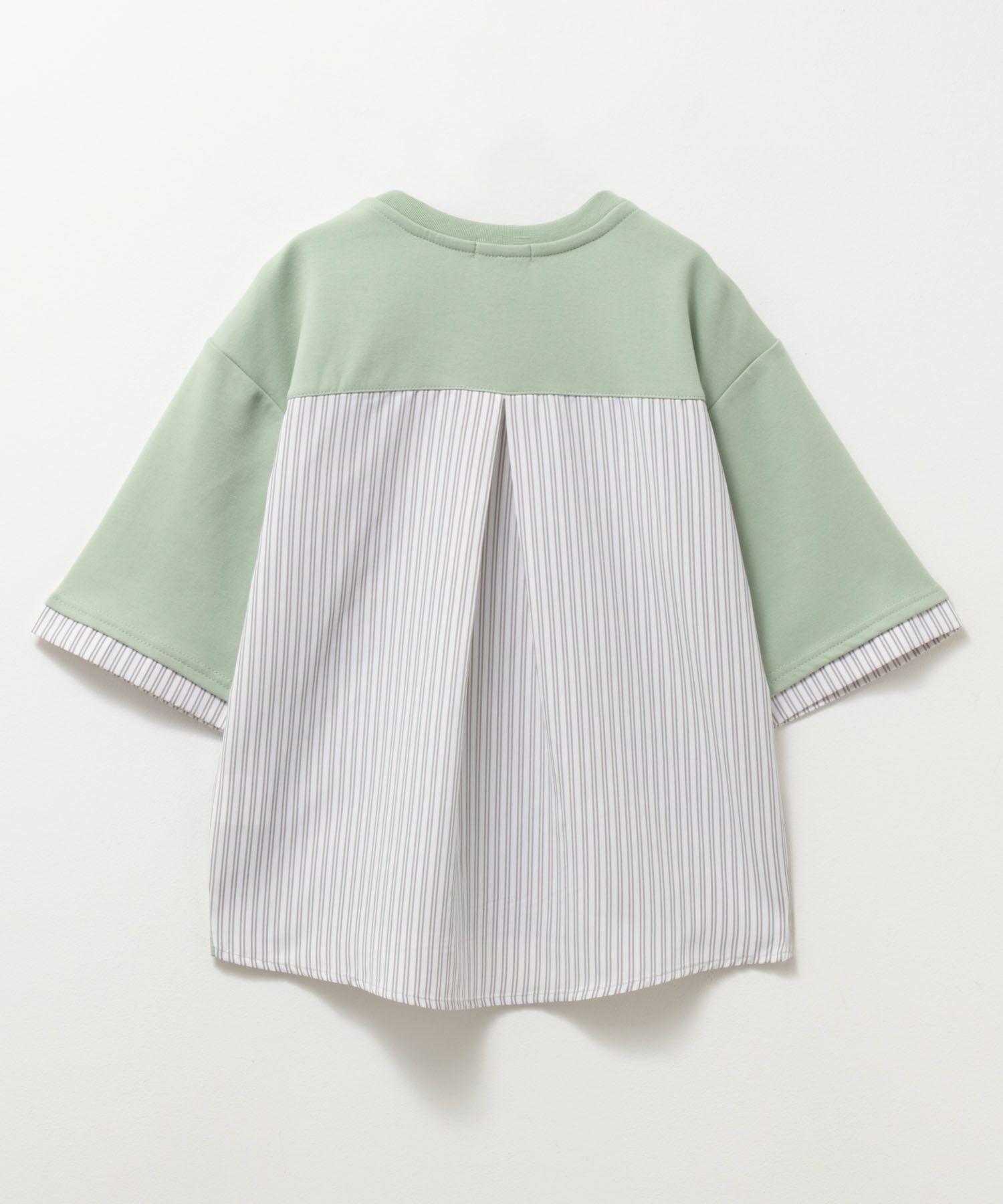 NAVY  ポンチ素材 布帛切替えプルオーバー キッズ メール便 対応商品商品画像-2