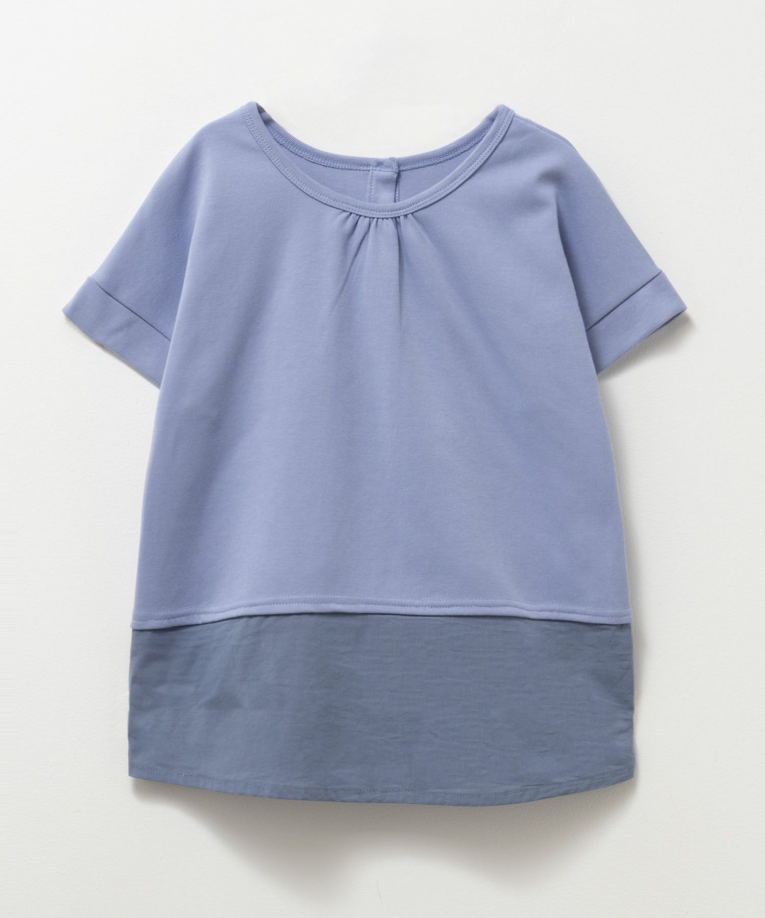 NAVY  ポンチ素材 2WAYチュニック キッズ メール便 対応商品商品画像-1