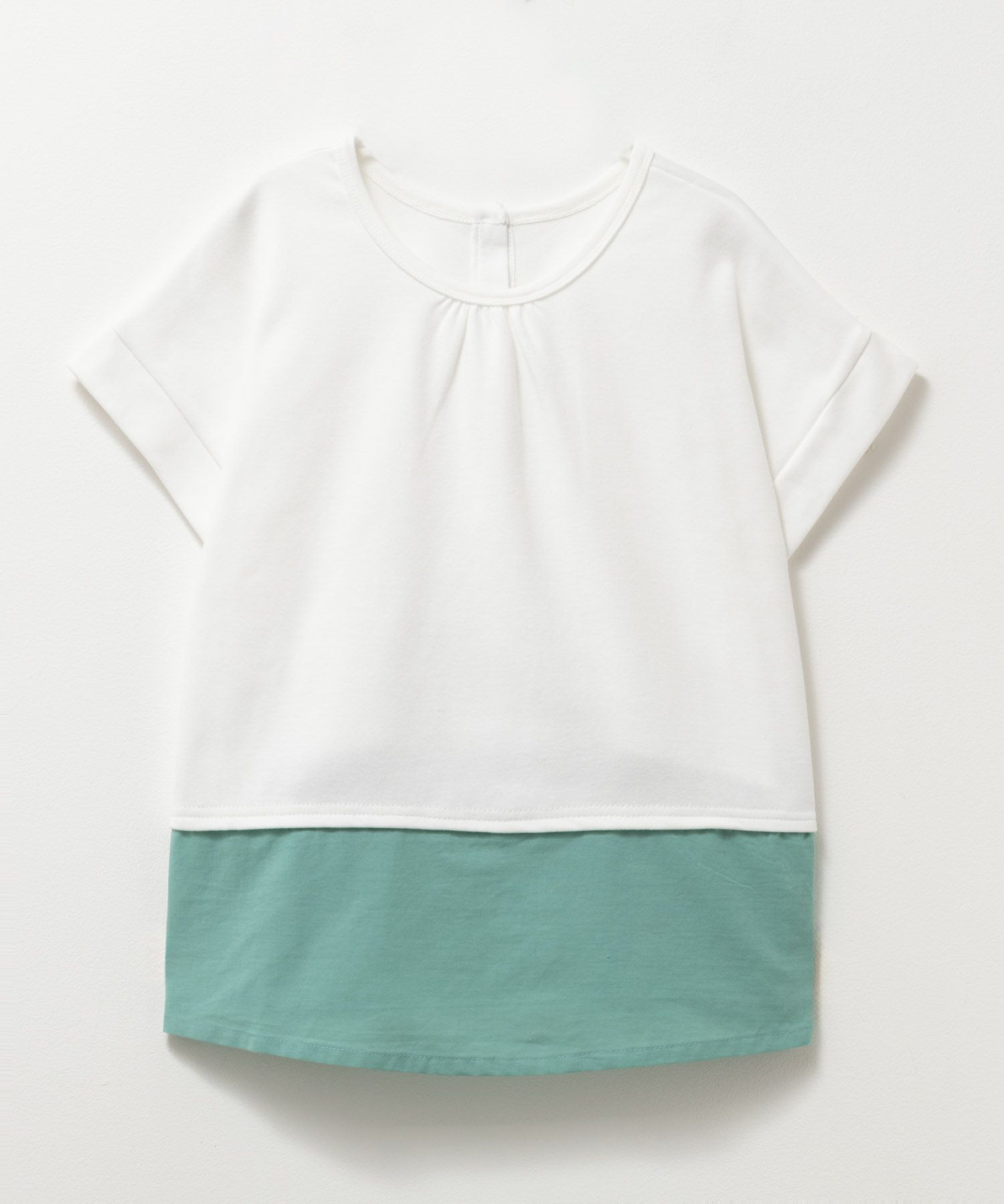 NAVY  ポンチ素材 2WAYチュニック キッズ メール便 対応商品商品画像-3