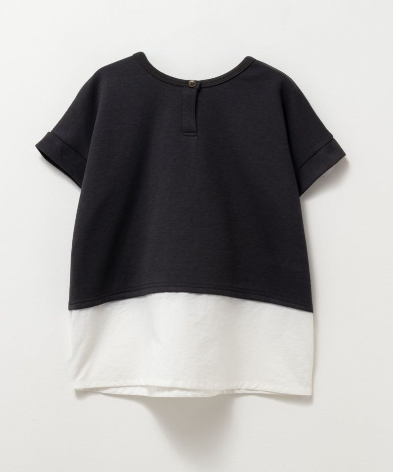 NAVY  ポンチ素材 2WAYチュニック キッズ メール便 対応商品商品画像-6