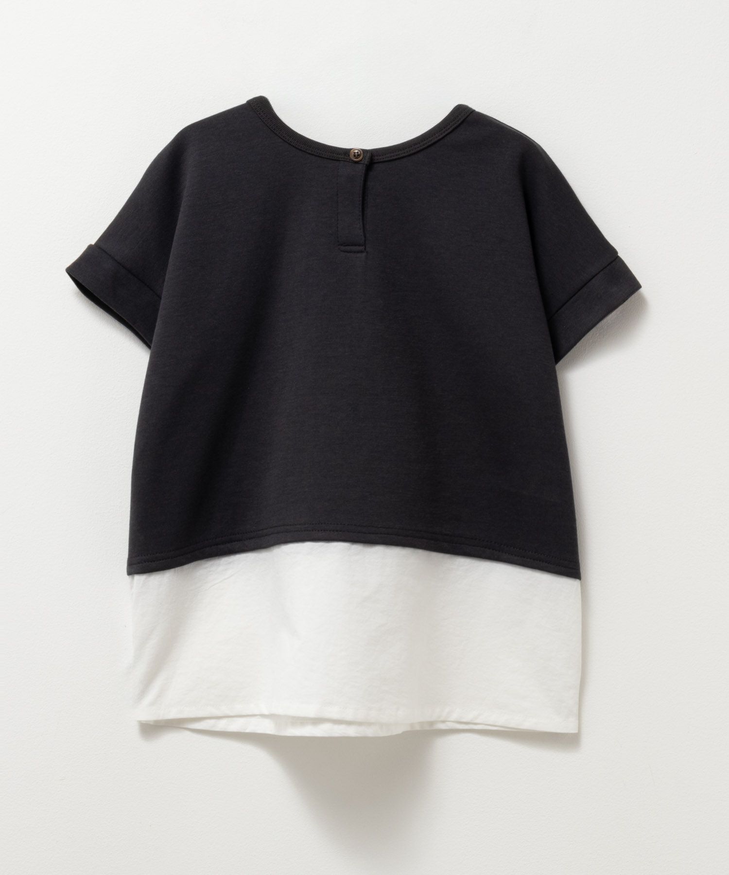 NAVY  ポンチ素材 2WAYチュニック キッズ メール便 対応商品商品画像-6