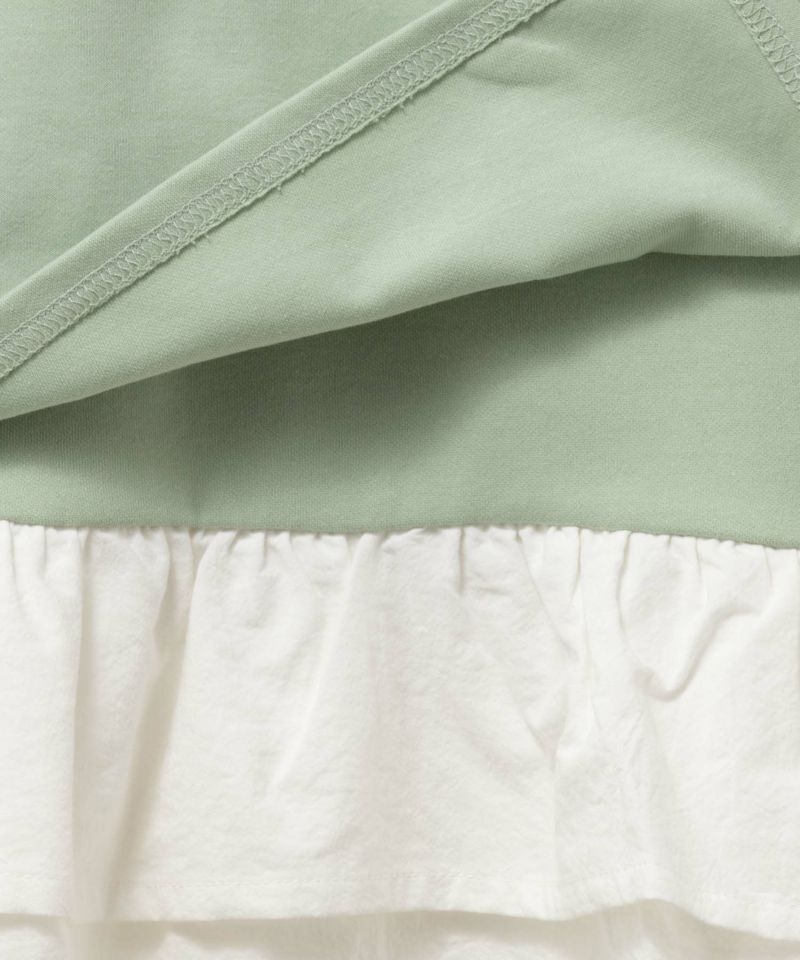 NAVY  ポンチ素材 フェイクレイヤードチュニック キッズ メール便 対応商品商品画像-8