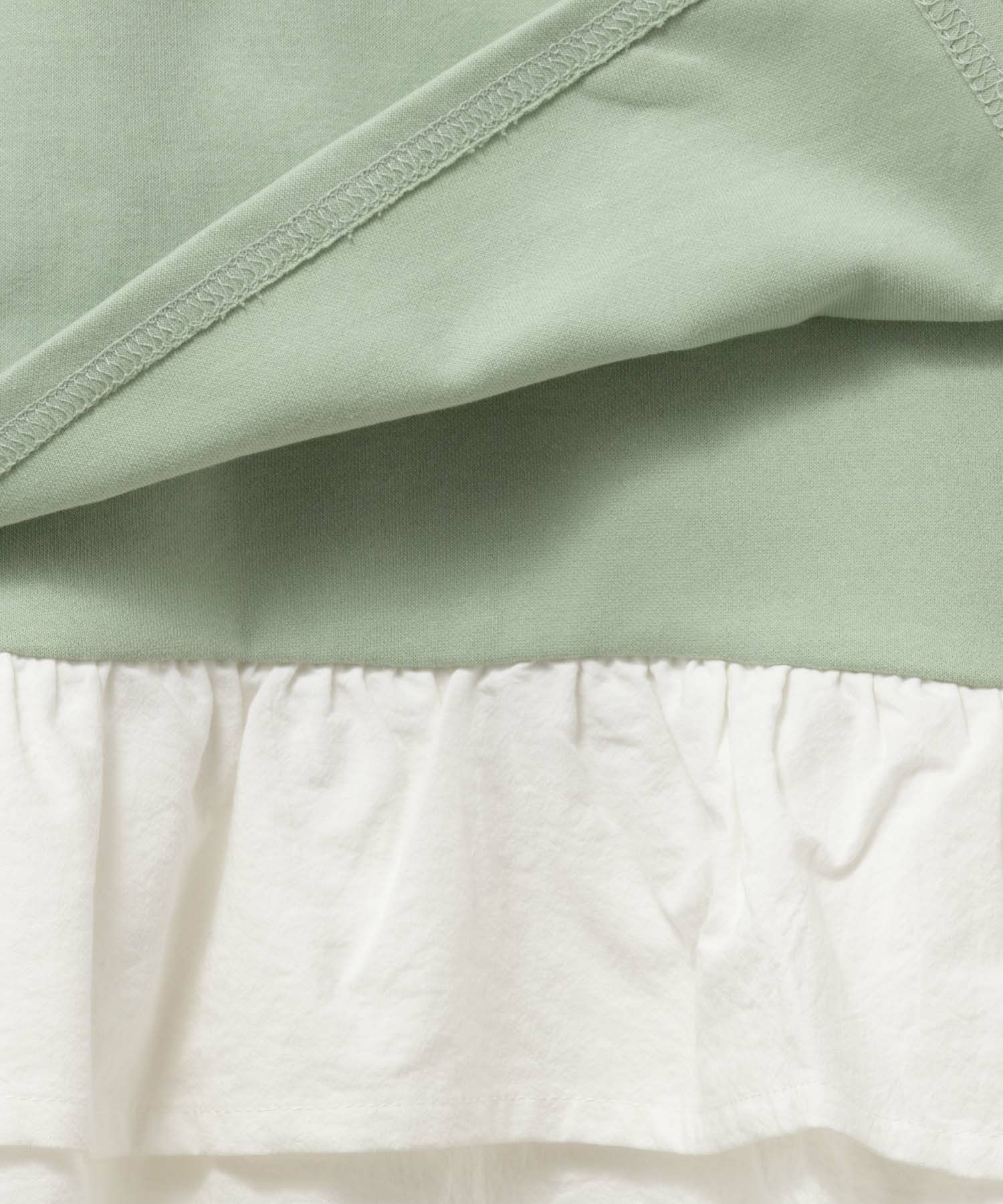 NAVY  ポンチ素材 フェイクレイヤードチュニック キッズ メール便 対応商品商品画像-8