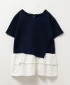 NAVY ポンチ素材 フェイクレイヤードチュニック キッズ ネコポス 対応商品