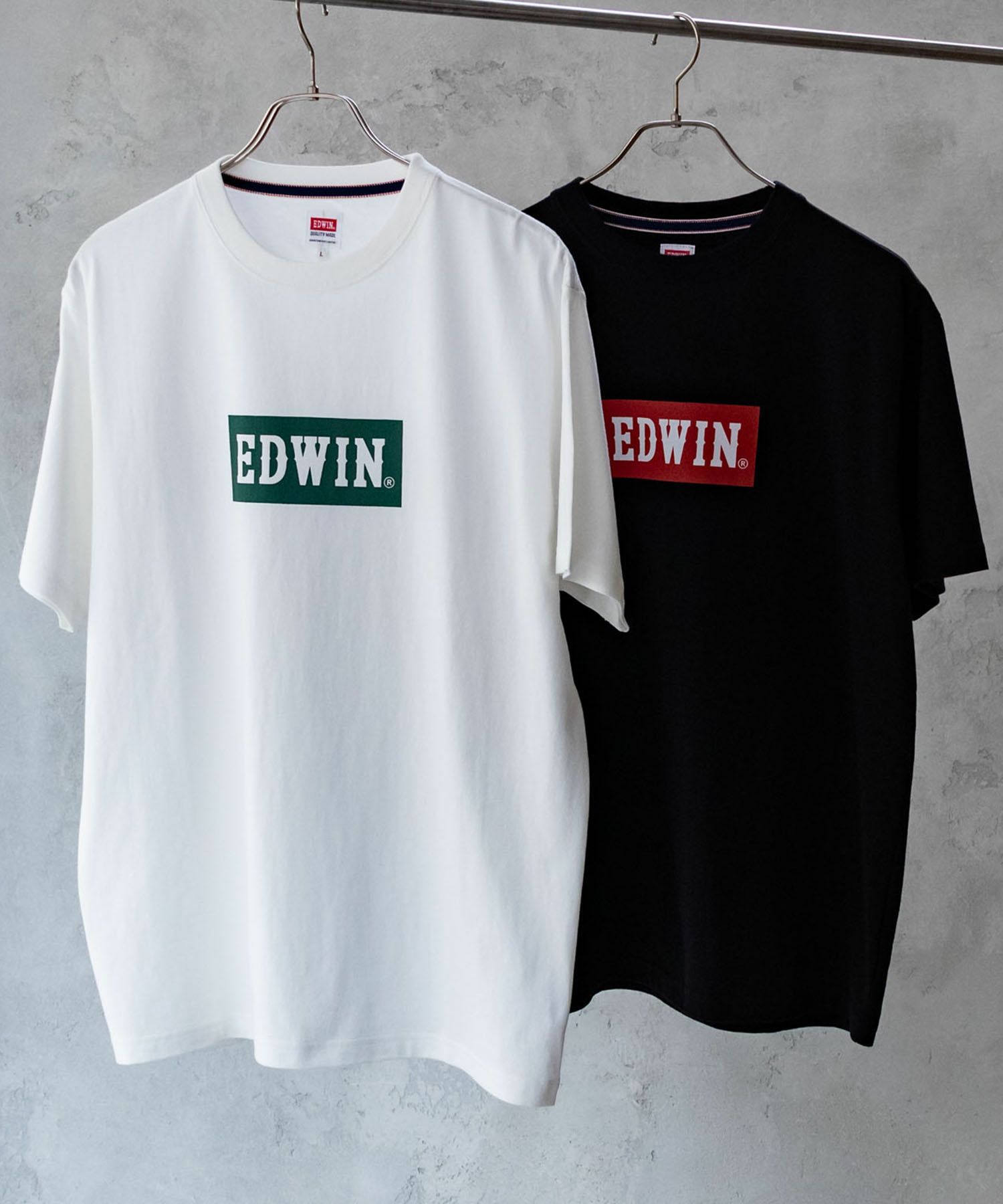 EDWIN ボックスロゴ ショートスリーブTシャツ メンズ ネコポス 対応商品
