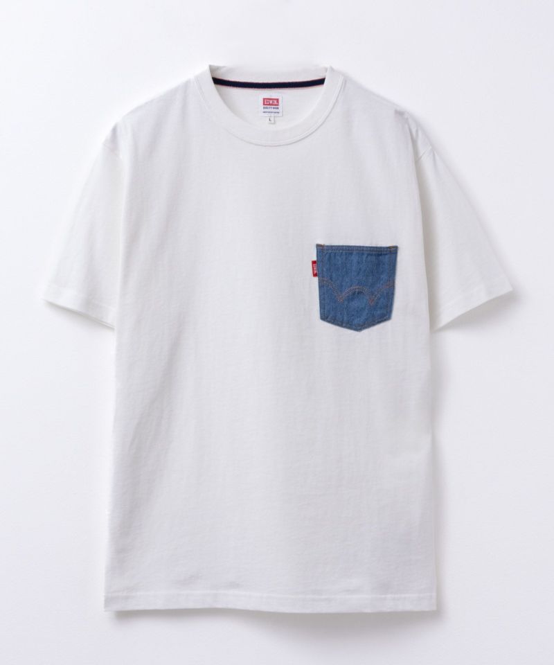 EDWIN デニムポケット ショートスリーブTシャツ メンズ