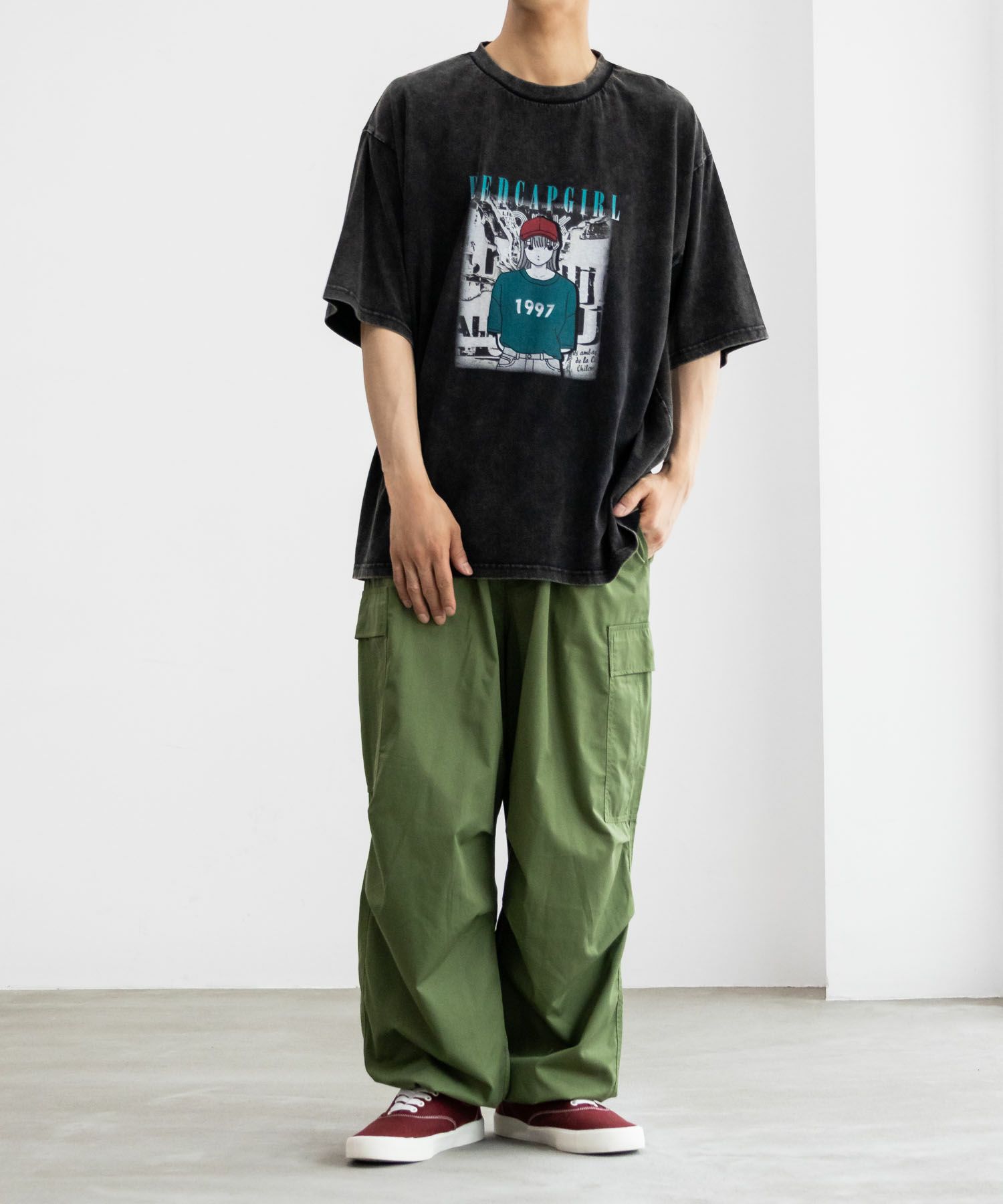 【オンラインストア限定】RED CAP GIRL スノーウォッシュ加工Tシャツ メンズ メール便 対応商品商品画像-3