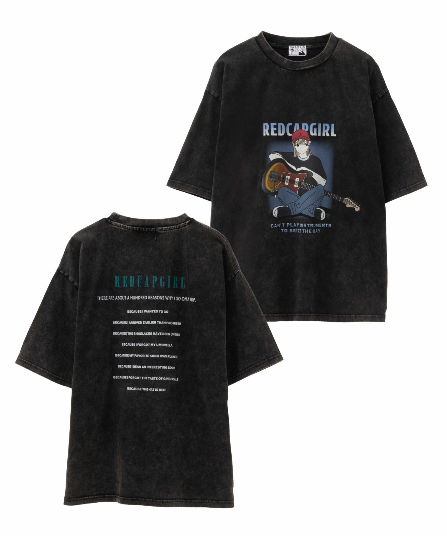 RED CAP GIRL スノーウォッシュ加工Tシャツ メンズ ネコポス 対応商品