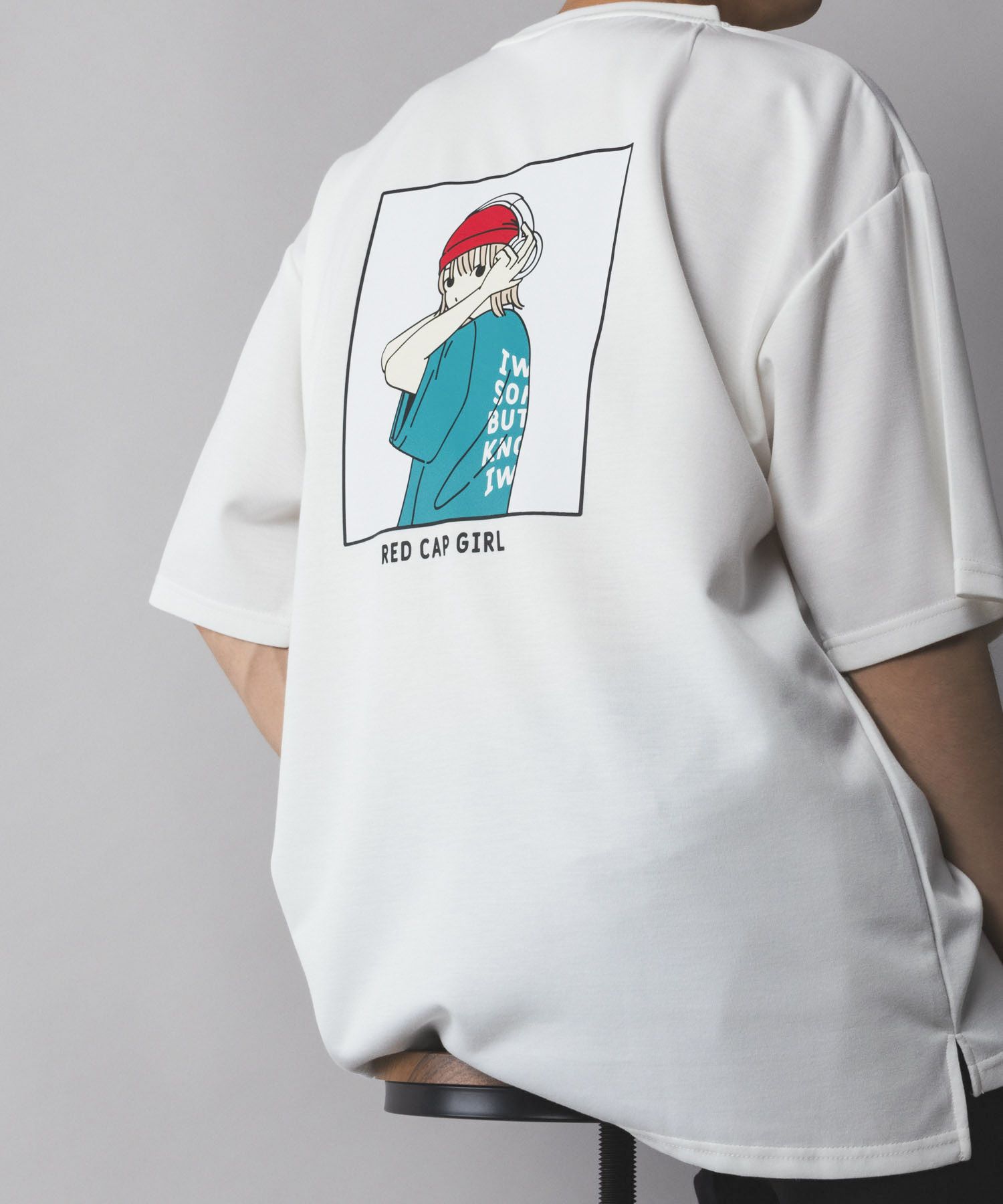 【オンラインストア限定】RED CAP GIRL  ポンチ素材 バックプリントTシャツ メンズ メール便 対応商品商品画像-16
