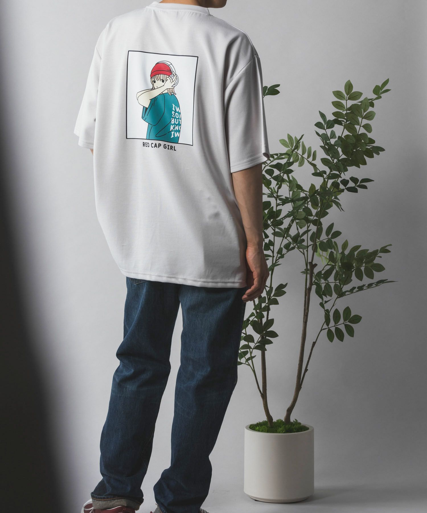【オンラインストア限定】RED CAP GIRL  ポンチ素材 バックプリントTシャツ メンズ メール便 対応商品商品画像-19