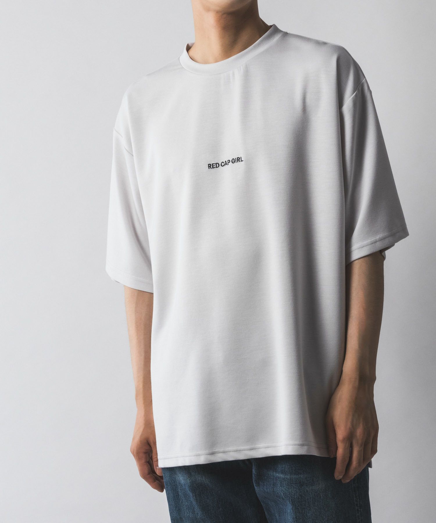 RED CAP GIRL ポンチ素材 バックプリントTシャツ メンズ ネコポス 対応商品