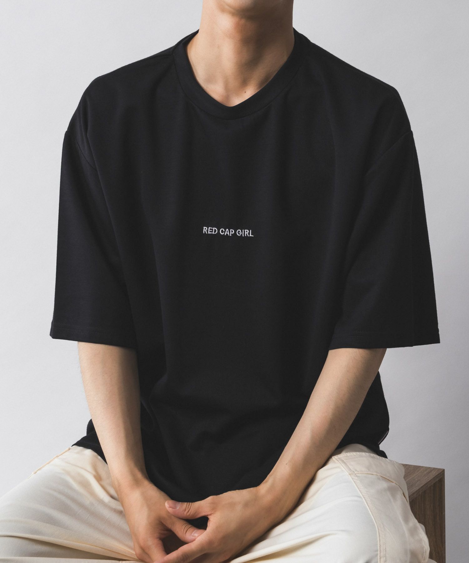 RED CAP GIRL ポンチ素材 バックプリントTシャツ メンズ ネコポス 対応商品