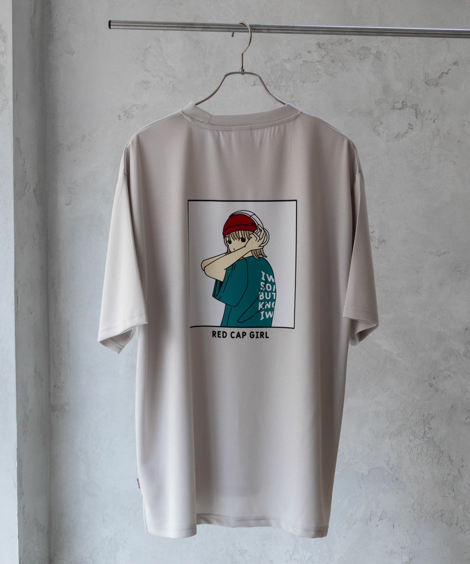 RED CAP GIRL ポンチ素材 バックプリントTシャツ メンズ ネコポス 対応商品