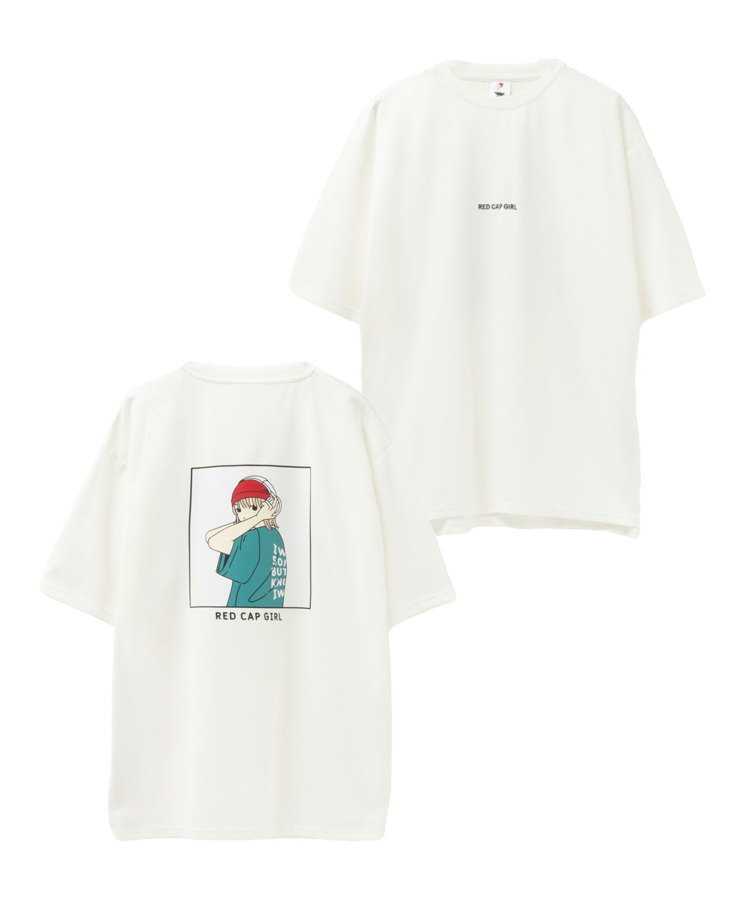 RED CAP GIRL ポンチ素材 バックプリントTシャツ メンズ ネコポス 対応商品