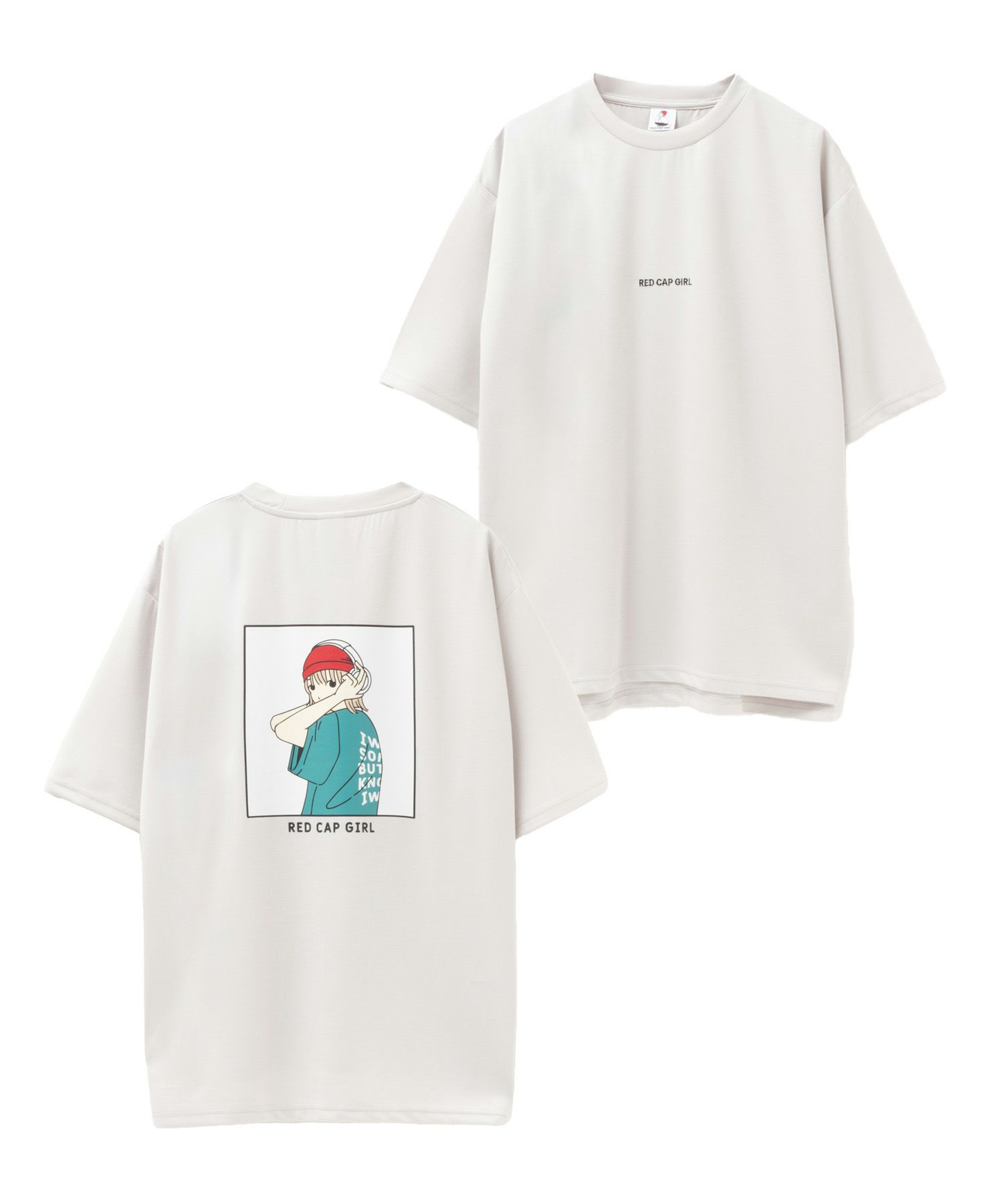 RED CAP GIRL ポンチ素材 バックプリントTシャツ メンズ ネコポス 対応商品