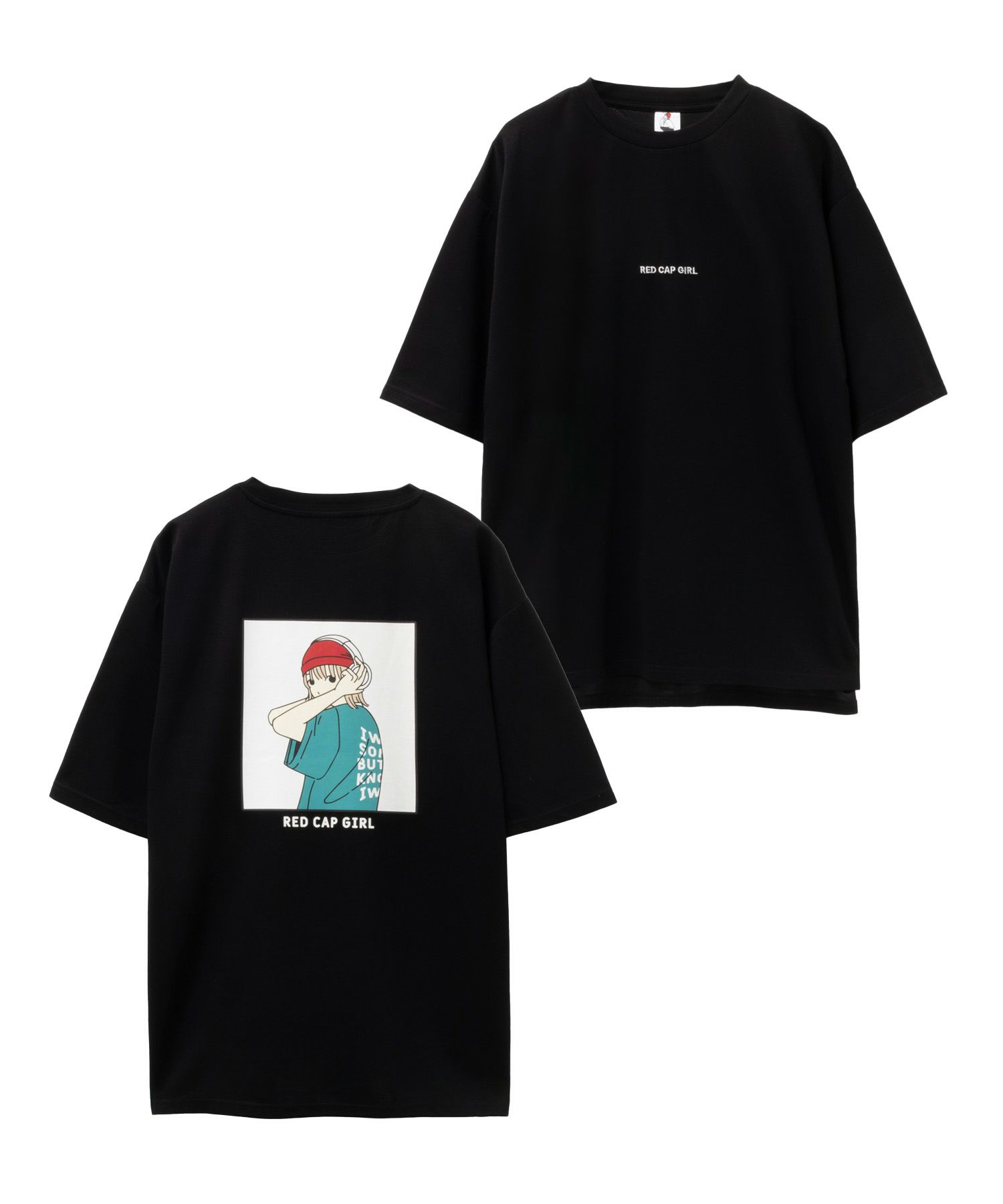 RED CAP GIRL ポンチ素材 バックプリントTシャツ メンズ ネコポス 対応商品