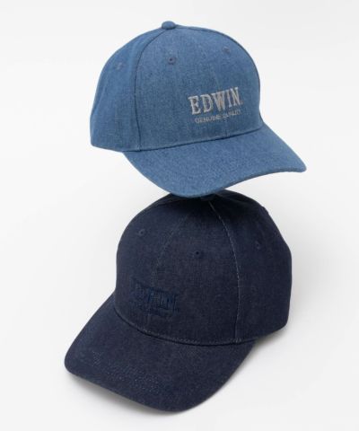 EDWIN  デニムロゴ刺繍キャップ メンズ