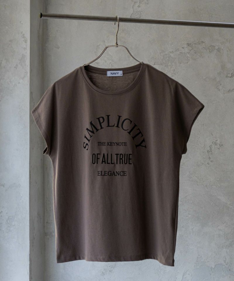 NAVY アーチプリントTシャツ レディース