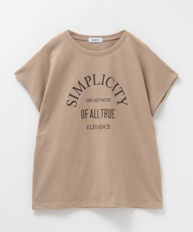 NAVY アーチプリントTシャツ レディース