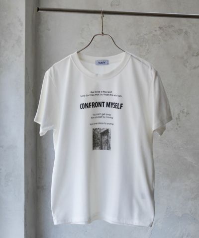 NAVY  フォトメッセージTシャツ レディース ネコポス 対応商品