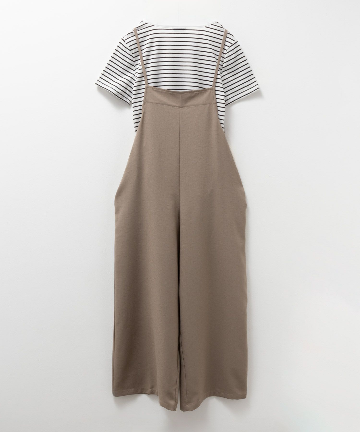 NAVY 麻ライクサロペットアンサンブル レディース