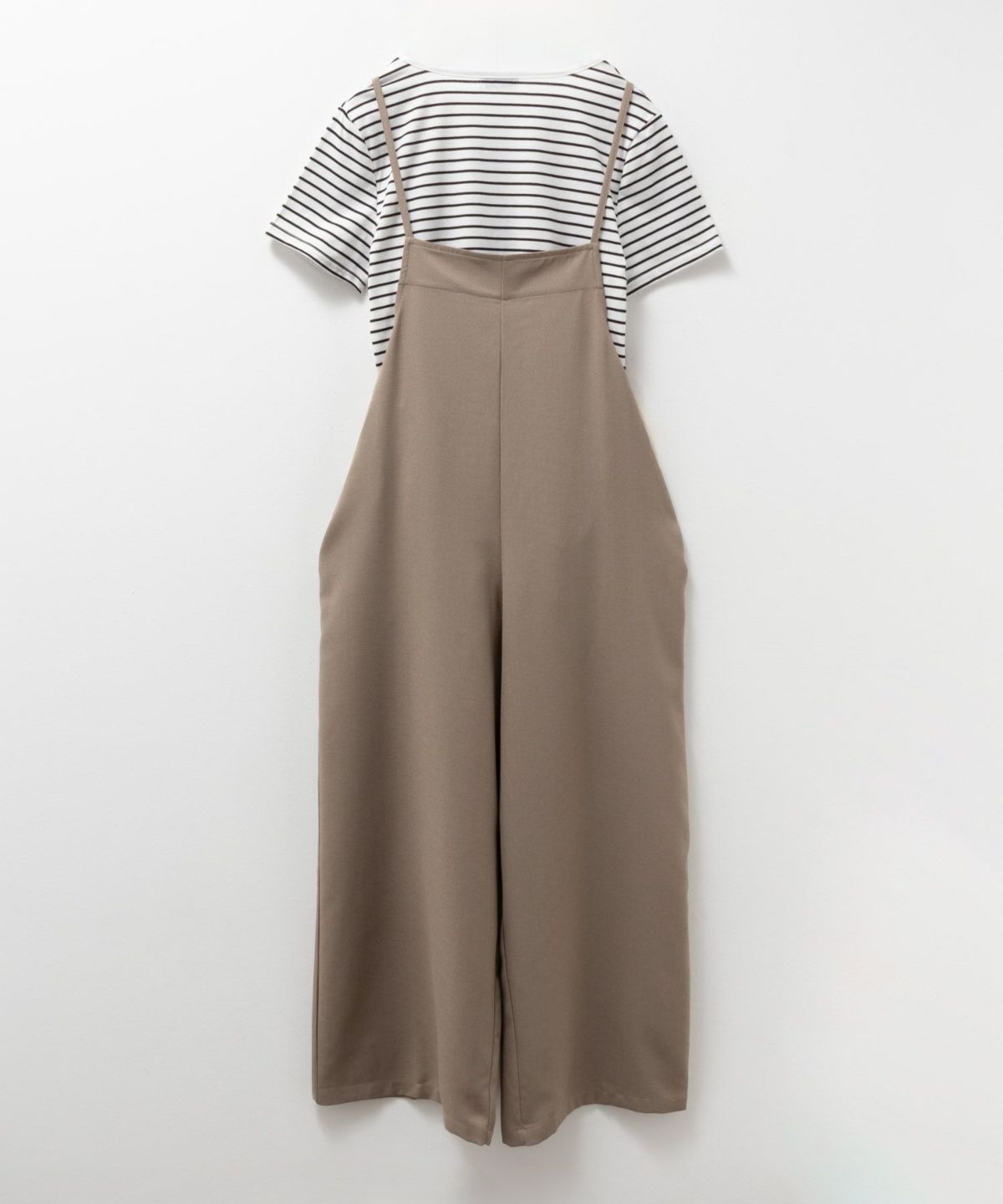 NAVY 麻ライクサロペットアンサンブル レディース