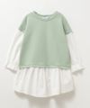 NAVY ポンチ素材 ベストチュニック キッズ