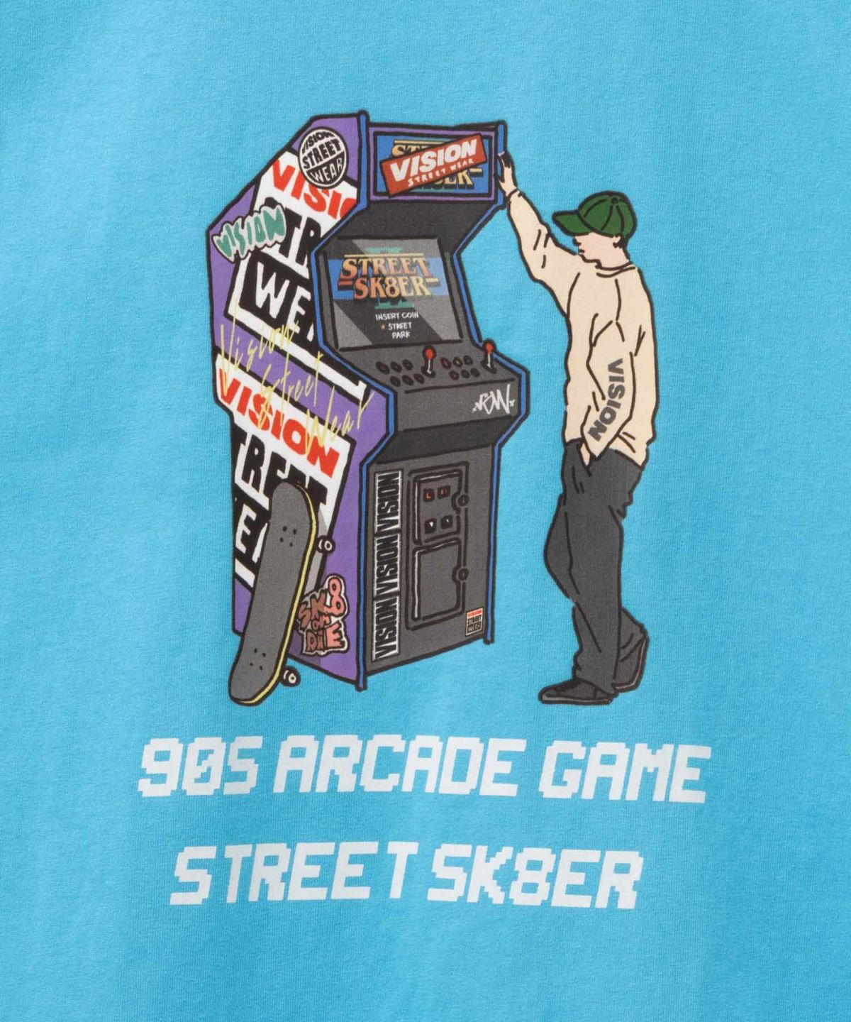 VISION STREET WEAR アーケードゲームプリントTシャツ メンズ ネコポス 対応商品